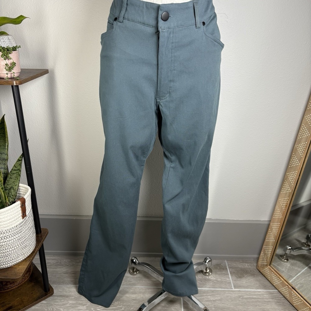 Swiss Alps Mens 34/32 Blue Gray Travel Pants Gorpcore Hiking Rayon Nylon Spandex